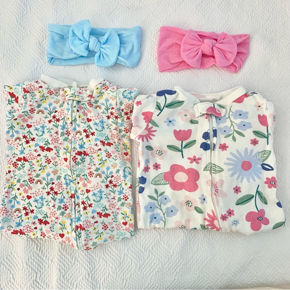 Carter’s Onesies Footie Bundle with Bows